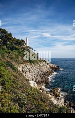 Splendida vista sulla penisola di Saint Jean Cap Ferrat sulla Costa Azzurra Foto Stock