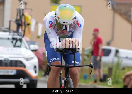 GACHIGNARD Thomas TotalEnergies durante il Tour de France 2024, tappa 7, prova individuale a tempo, Nuits-Saint-Georges - Gevrey-Chambertin (25,3 km) il 5 luglio 2024 a Gevrey-Chambertin, Francia - foto Laurent Lairys / DPPI Foto Stock