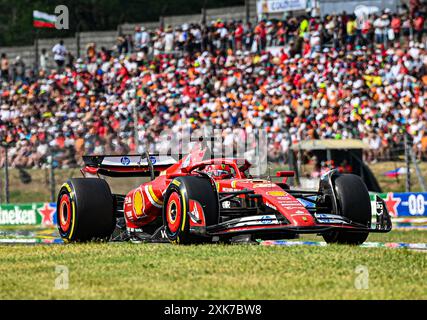 Charles Leclerc (MON) - Scuderia Ferrari - Ferrari SF-24 - Ferrari durante il Raceday di domenica 21 luglio, del Gran Premio d'Ungheria di Formula 1 2024, in programma sul tracciato dell'Hungaroring a Mogyorod, Budapest, Ungheria, dal 19 luglio al 21 luglio 2024 Foto Stock