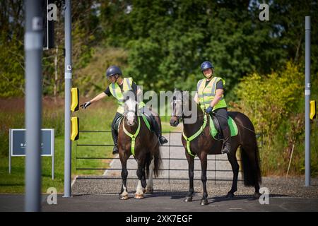 Traversata a cavallo a Leyland nel Lancashire Foto Stock