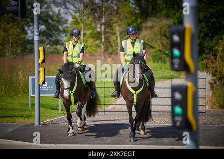 Traversata a cavallo a Leyland nel Lancashire Foto Stock