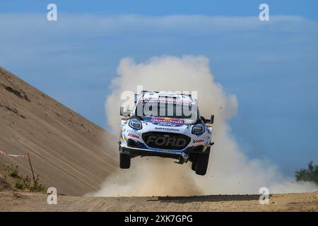 , Affrontano il 3° giorno del RaceDuring FIA World Rally Championship WRC Tet Rally Lettonia 2024 21 luglio riga Lettonia Foto Stock