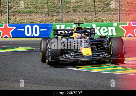 Mogyorod, Ungheria. 21 luglio 2024. Max Verstappen (NED) - Oracle Red Bull Racing - Red Bull RB20 - Honda RBPT durante il Raceday di domenica 21 luglio, del Gran Premio d'Ungheria di Formula 1 2024, che si terrà sul tracciato di Hungaroring a Mogyorod, Budapest, Ungheria, dal 19 al 21 luglio 2024 (foto di Alessio De Marco/Sipa USA) credito: SIPA USA/Alamy Live News Foto Stock