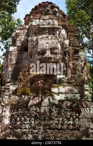 Porta d'ingresso a Ta Som costruita alla fine del XII secolo per re Jayavarman VII, complesso Angkor Wat, Siem Reap, Cambogia, Sud-est asiatico, Asia Foto Stock