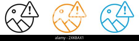 Icona errore immagine insieme logo vettoriale o gruppo pacchetto Illustrazione Vettoriale