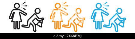 Collezione di set di logo vettoriali con l'icona della borsa o gruppo di pacchetti Illustrazione Vettoriale