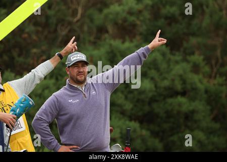 Troon, Scozia, Regno Unito. 21 luglio 2024. Thriston Lawrence sudafricano durante il quarto giorno dei British Open Golf Championships 2024 al Royal Troon Golf Club di Troon, in Scozia, il 21 luglio 2024. Crediti: Koji Aoki/AFLO SPORT/Alamy Live News crediti: Aflo Co. Ltd./Alamy Live News Foto Stock