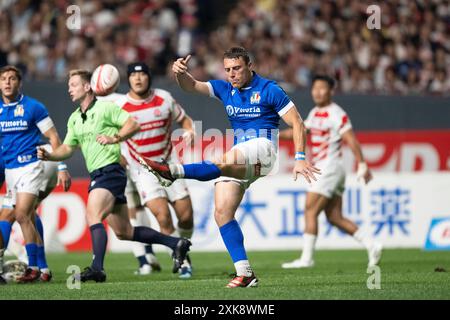 Hokkaido, Giappone. 21 luglio 2024. Paolo Garbisi (ITA) Rugby: Test match tra Giappone e Italia al Sapporo Dome di Hokkaido, Giappone. Crediti: AFLO/Alamy Live News Foto Stock