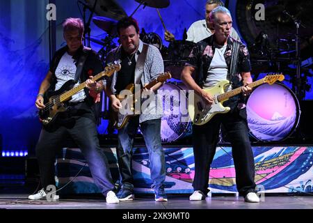 Concerto musicale - Nick Mason S Saucerful of Secrets live a Roma Guy Pratt, Lee Harris e Gary Kemp di Nick Mason S Saucerful of Secrets durante il Set the Control Tour all'Auditorium Parco della musica Cavea il 21 luglio 2024 a Roma, Italia. Roma Summer Fest - Auditorium Ennio Morricone Italia Copyright: XDomenicoxCippitellix/xLiveMediax LPM 1453599 Foto Stock