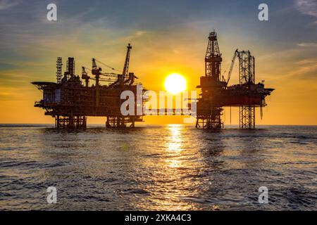 Produzione di petrolio al largo del Golfo del Messico Foto Stock