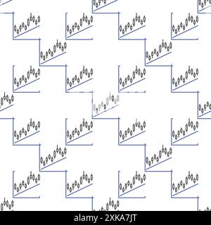 Il concetto del vettore di formazione Candlestick di criptovaluta delinea un modello senza soluzione di continuità Illustrazione Vettoriale