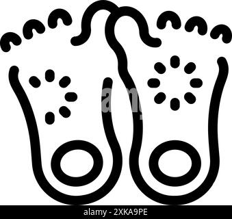 I punti di apertura stimolano il massaggio ai piedi promuovendo benessere e relax Illustrazione Vettoriale