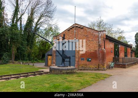 Clare Used Railway Station, Clare, Suffolk, Inghilterra, Regno Unito Foto Stock