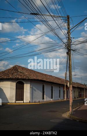 Architettura in stile coloniale nel centro di Granada, Nicaragua Foto Stock