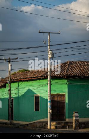Architettura in stile coloniale nel centro di Granada, Nicaragua Foto Stock