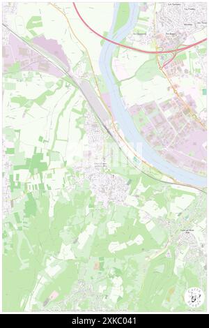 Saint-Germain-au-Mont-d'Or, Rhône, FR, Francia, Alvergne-Rhône-Alpes, N 45 52' 55'', N 4 48' 8'', MAP, Cartascapes Map pubblicata nel 2024. Esplora Cartascapes, una mappa che rivela i diversi paesaggi, culture ed ecosistemi della Terra. Viaggia attraverso il tempo e lo spazio, scoprendo l'interconnessione del passato, del presente e del futuro del nostro pianeta. Foto Stock