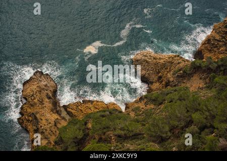 La costa di Benitatxell sulla Costa Blanca, alicante Foto Stock