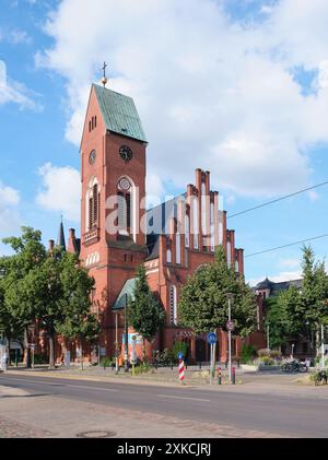 Berlino, Germania, 31 maggio 2024, Christophorus Church on Bölschestrasse in Friedrichshagen Foto Stock