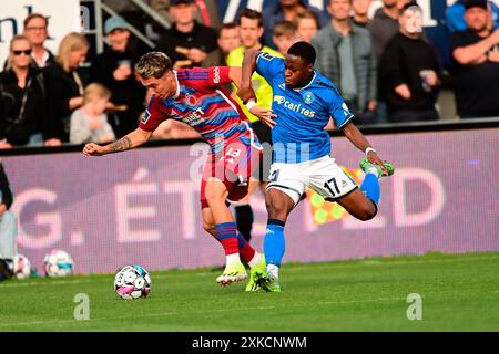 Lyngby, Danimarca. 22 luglio 2024. Superliga match tra Lyngby e FC Copenhagen al Lyngby Stadium lunedì 22 luglio 2024. (Foto: Thomas Sjoerup/Scanpix 2024) credito: Ritzau/Alamy Live News Foto Stock