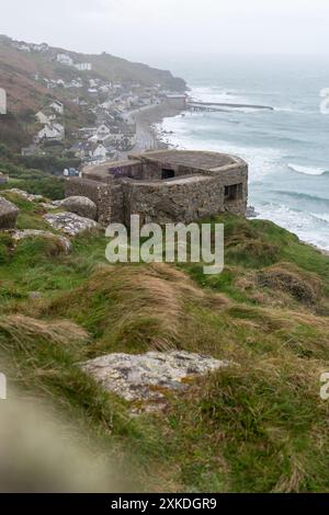 Foto paesaggistica di Sennen Cove sulla costa della Cornovaglia Foto Stock