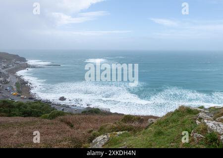 Foto paesaggistica di Sennen Cove sulla costa della Cornovaglia Foto Stock