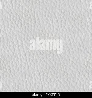 Foto con texture 4K senza cuciture in pelle lucida di colore bianco. Foto Stock