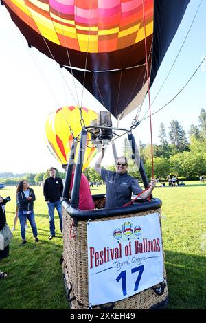 2024 Tigard Oregon Hot Air Balloon Festival Foto Stock