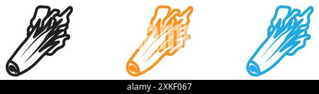 Set di logo vettoriale icona sedano o gruppo pacchetto Illustrazione Vettoriale