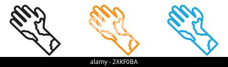 Contact dermatitis Icon Vector logo Set Collection o bundle pack Group Illustrazione Vettoriale