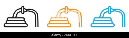 set di logo vettoriale icona tubo da giardino o gruppo pacchetto Illustrazione Vettoriale