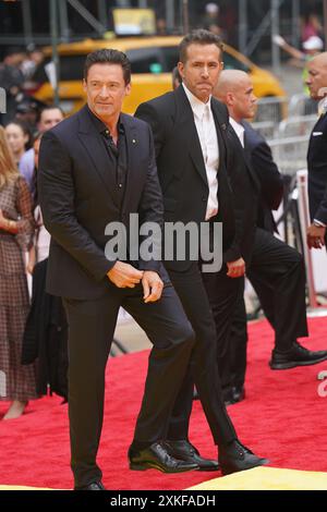 New York, Stati Uniti. NY. 22 luglio 2024. Hugh Jackman, Ryan Reynolds agli arrivi per DEADPOOL & WOLVERINE Premiere, David H. Koch Theater al Lincoln Center, New York, New York, 22 luglio 2024. Crediti: Kristin Callahan/Everett Collection/Alamy Live News Foto Stock