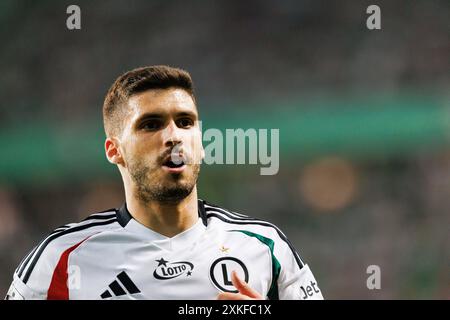 Varsavia, Polonia. 20 luglio 2024. Ruben Vinagre (Legia) visto durante la partita PKO BP Ekstraklasa tra squadre di Legia Warszawa e Zaglebie Lubin allo Stadion Miejski Legii Warszawa. Punteggio finale 2:0 credito: SOPA Images Limited/Alamy Live News Foto Stock