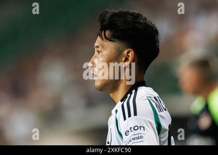 Varsavia, Polonia. 20 luglio 2024. Ryoya Morishita (Legia) visto durante la partita PKO BP Ekstraklasa tra squadre di Legia Warszawa e Zaglebie Lubin allo Stadion Miejski Legii Warszawa. Punteggio finale 2:0 (foto di Maciej Rogowski/SOPA Images/Sipa USA) credito: SIPA USA/Alamy Live News Foto Stock