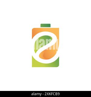 Modello di progettazione aziendale del logo della batteria del veicolo elettrico. Illustrazione vettoriale Illustrazione Vettoriale