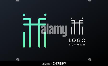 Lettera T stilizzata, logo tipografico ispirato alla tecnologia, simbolo esclusivo della civiltà extraterrestre antiche iscrizioni per il branding creativo, logo tech Illustrazione Vettoriale