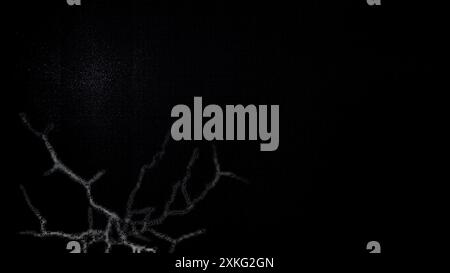 Pixel morti sullo schermo. I difetti digitali causano danni al segnale video causati da pixel morti. Crepa su un monitor nero grande. Foto Stock