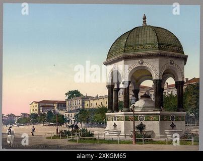 Fontana Alman Germania, Costantinopoli, Turchia, fontana in stile gazebo, Istanbul Foto Stock