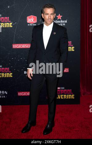 Ryan Reynolds bei der Weltpremiere des Kinofilms 'Deadpool & Wolverine' in David H. Koch Theater. New York, 22.07.2024 Foto Stock