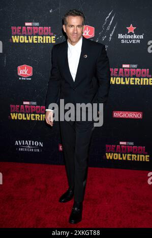 Ryan Reynolds bei der Weltpremiere des Kinofilms 'Deadpool & Wolverine' in David H. Koch Theater. New York, 22.07.2024 Foto Stock