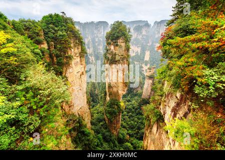 Vista della colonna di arenaria al quarzo sul monte Avatar Hallelujah Foto Stock