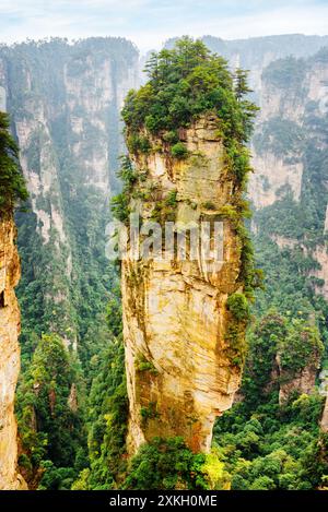 Pilastro naturale in pietra arenaria al quarzo sul monte Avatar Hallelujah Foto Stock