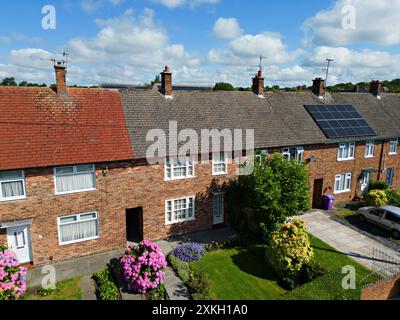 Vista aerea del 20 Forthlin Road, la casa d'infanzia dei Beatles Sir Paul McCartney. Foto Stock