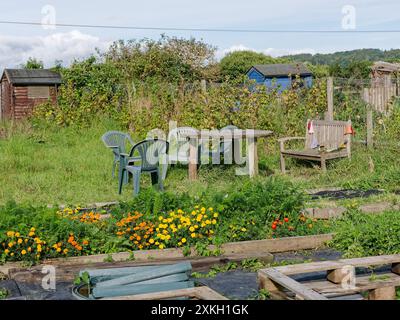 Assegnazione abbandonata, Corbridge, Northumberland, Regno Unito Foto Stock
