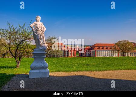 Vista del castello di Seehof vicino a Bamberga in Baviera, Germania. Foto Stock