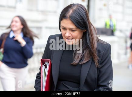 Londra, 23 luglio 2024 LISA NANDY Segretario di Stato per la cultura, i media e lo sport visto a Whitehall credito: Richard Lincoln/Alamy Live News Foto Stock