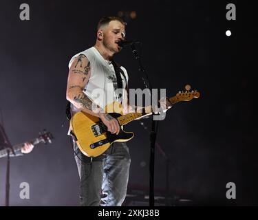 Sunrise Florida, Stati Uniti. 22 luglio 2024. Zach Bryan si esibisce durante il Quittin Time Tour all'Amerant Bank Arena il 22 luglio 2024 a Sunrise, Florida. Crediti: Mpi04/Media Punch/Alamy Live News Foto Stock