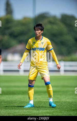 19 luglio 2024: Daichi Kamada del Crystal Palace durante l'amichevole pre-stagione tra il Crystal Palace e il Charlton Athletic alla Crystal Palace academy Foto Stock