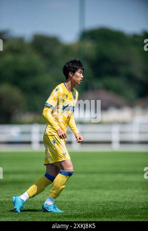 19 luglio 2024: Daichi Kamada del Crystal Palace durante l'amichevole pre-stagione tra il Crystal Palace e il Charlton Athletic alla Crystal Palace academy Foto Stock