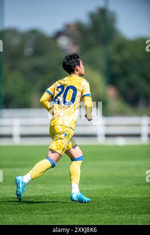 19 luglio 2024: Daichi Kamada del Crystal Palace durante l'amichevole pre-stagione tra il Crystal Palace e il Charlton Athletic alla Crystal Palace academy Foto Stock