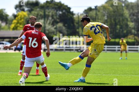 19 luglio 2024: Daichi Kamada del Crystal Palace durante l'amichevole pre-stagione tra il Crystal Palace e il Charlton Athletic alla Crystal Palace academy Foto Stock